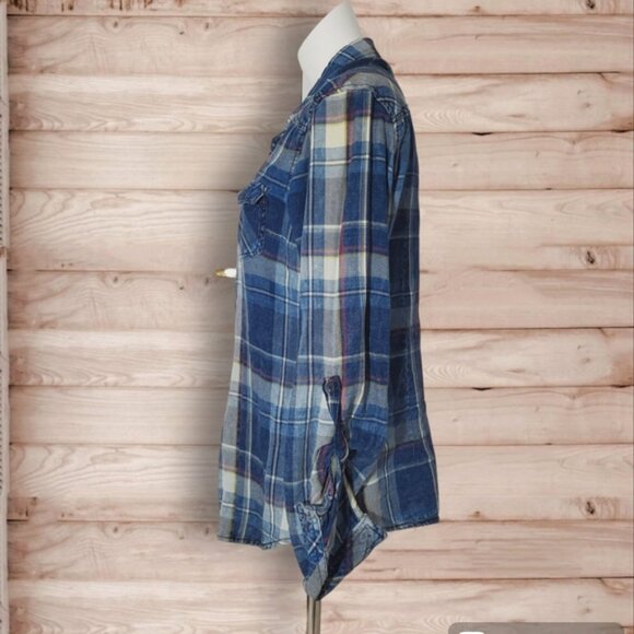 Ci Sono Plaid Collection Soft Cotton Plaid Button Down Shirt - M- Cottagecore - Picture 2 of 16